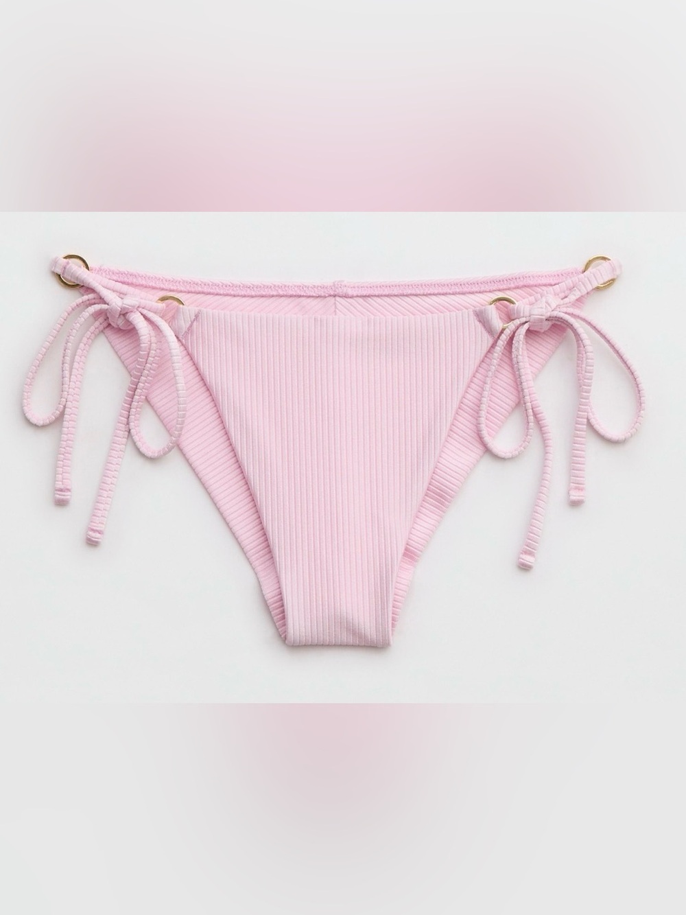 NWT Aerie Shine Rib Cheekiest Tie Bikini Bottoms Size XXL
